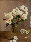 Sir George Clausen Little White Roses painting